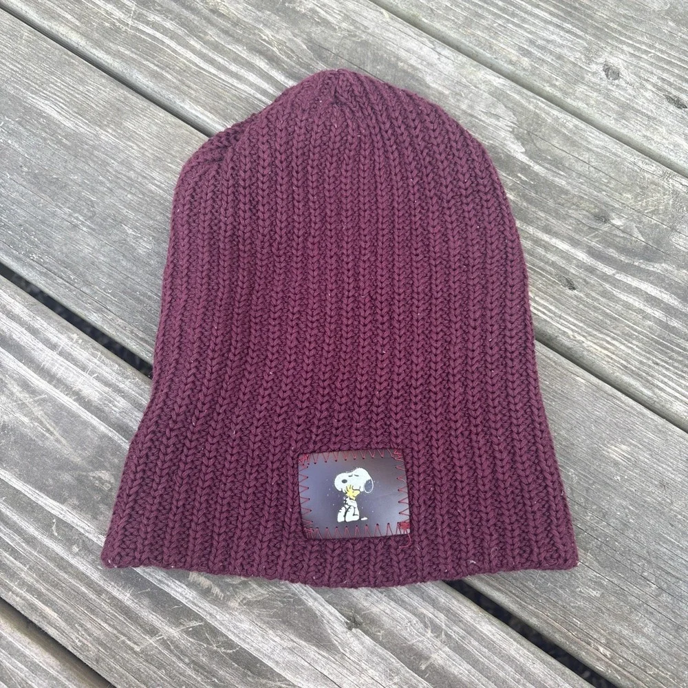Peanuts Snoopy X Love Your Melon Slouch Beanie Knit Winter USA Cotton